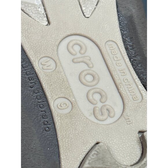 Crocs Womens Brown Ballet Flats Slip-On Shoes Size 9 Lightweight & Comfortable - Picture 7 of 8